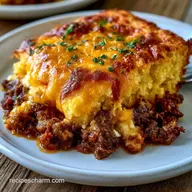 Ground Beef Cornbread Casserole: Rotel