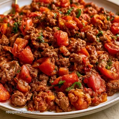 3 Ingredient Ground Beef Skillet One-Pan