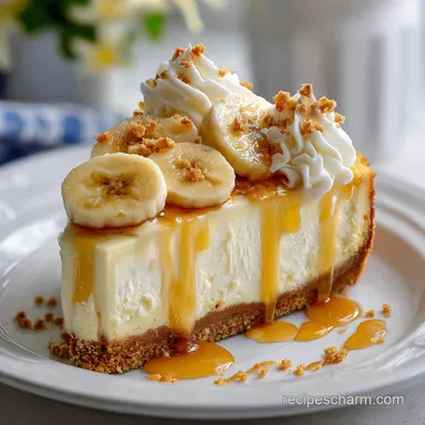 Banana Pudding Cheesecake Recipe: No Water Bath Recipe Card