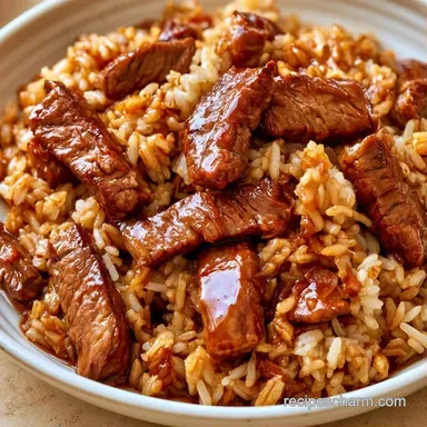 Beef Fried Rice in 25 Minutes Recipe Card