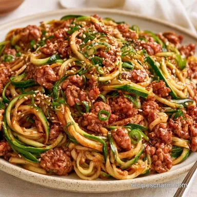 Beef Zucchini Noodles in 20 Minutes Recipe Card