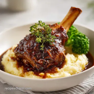Braised Lamb Shank for 4 Servings Recipe Card