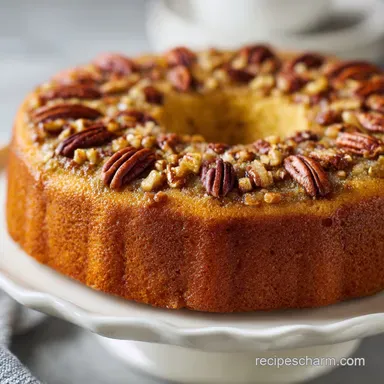 Butter Pecan Cake Recipe for 12 Servings