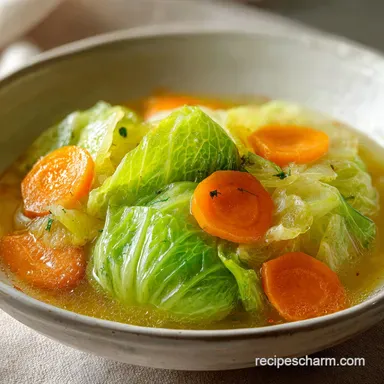 Cabbage Fat Burning Soup Recipe 2 for 16 Recipe Card