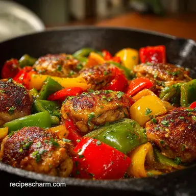 Chicken and Peppers Recipe Pan-Seared in 25 Minutes