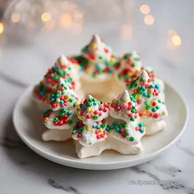 Christmas Tree Wreath Meringue Cookies: Crispy 27-Piece Batch