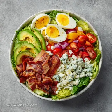 Best Cobb Salad Recipe: A Fresh 30-Minute Meal for 4 Servings Recipe Card
