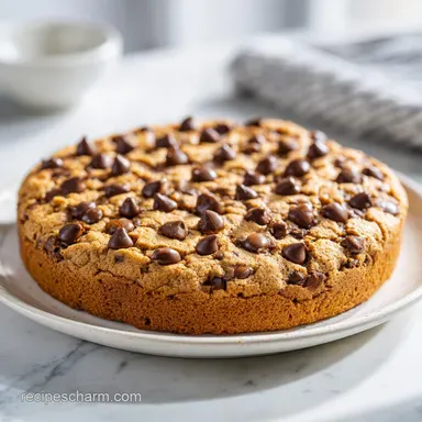 Chocolate Chip Cookie Cake 2 in 35 Minutes Recipe Card