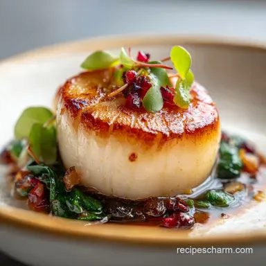 Creamy Tuscan Scallops for 4 Servings Recipe Card
