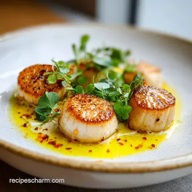 Creamy Tuscan Scallops for 4 Servings