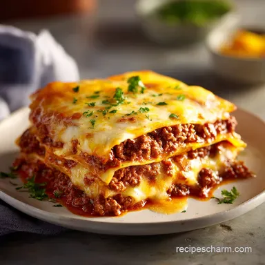 Crockpot Lasagna Recipe for 8 Servings