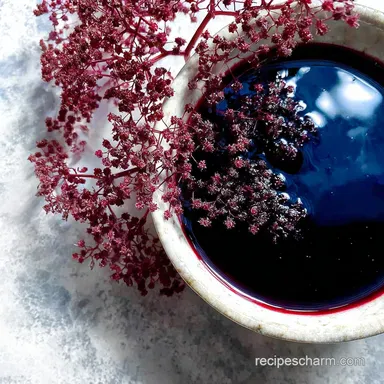 Elderberry Jelly Recipe with Pectin for 5 Jars Recipe Card