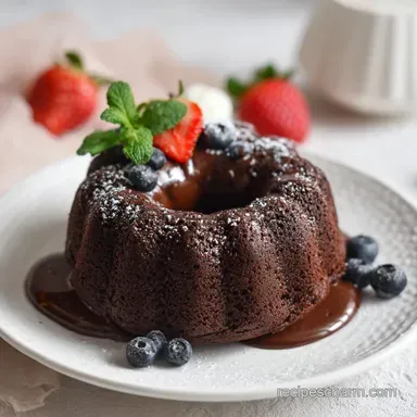 Decadent Chocolate Fudge Cake Recipe for 12 Recipe Card