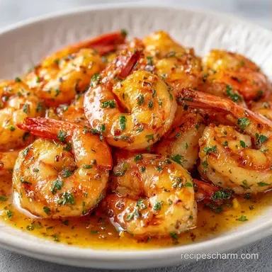 Garlic Butter Shrimp Dinner in 15 Minutes Recipe Card