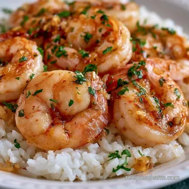 Garlic Butter Shrimp Rice in 20 Minutes Recipe Card