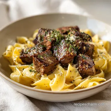 Garlic Butter Steak Pasta in 35 Minutes