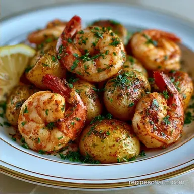 Garlic Roasted Shrimp Potatoes for 4
