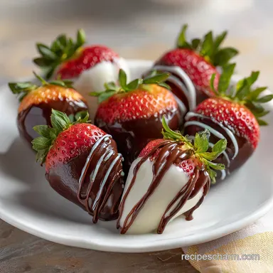 Chocolate Covered Strawberries for Valentine's Day Recipe Card