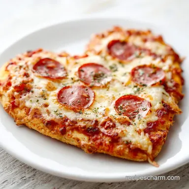 Heart-Shaped Pizza for 4 Servings | Crispy Finish