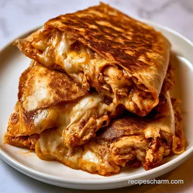 Chicken Quesadillas for 4 Servings Recipe Card