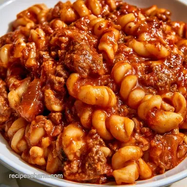 High Protein Ground Beef Pasta: One-Pot Recipe Card