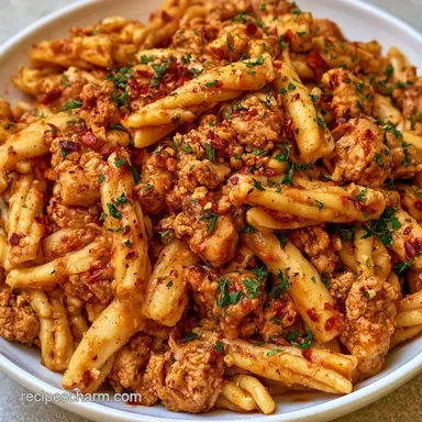 High Protein Turkey Pasta in 30 Minutes Recipe Card