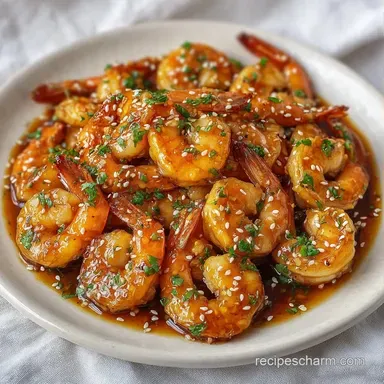 Honey Garlic Shrimp in 15 Minutes Recipe Card