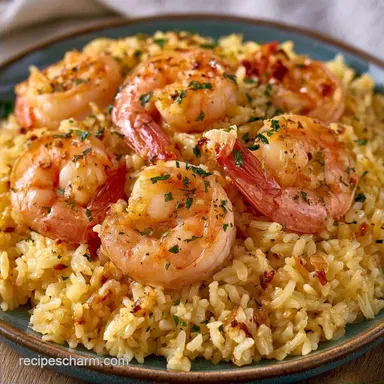Instant Pot Garlic Shrimp Rice for 4