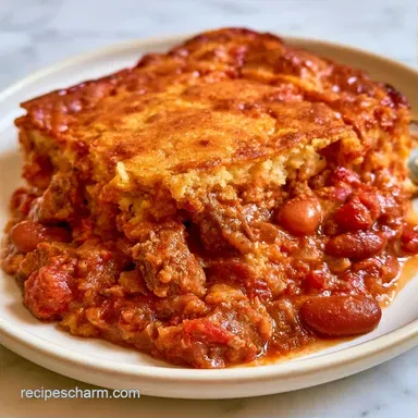 Jiffy Chili Cornbread Casserole for 6 Recipe Card