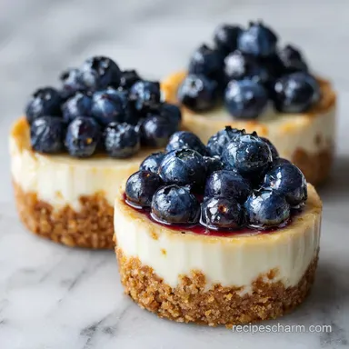 Lemon Blueberry Mini Cheesecakes for 12