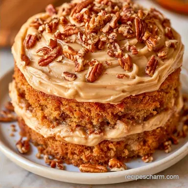 Maple Pecan Birthday Cake for 16 Servings
