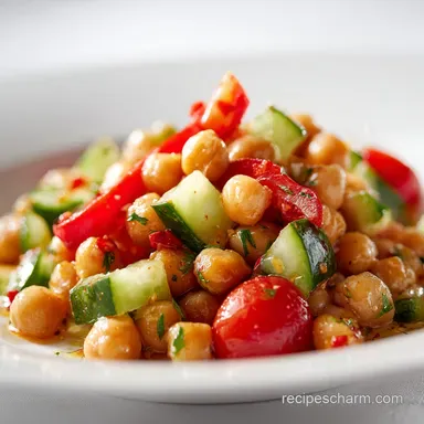Mediterranean Chickpea Salad: 20 Min