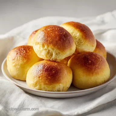 Mommas Easy No Yeast Dinner Roll Recipe with Butter in 25 Minutes Recipe Card