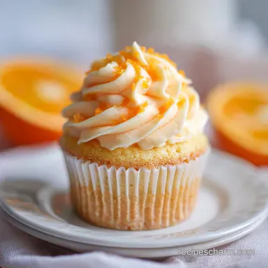 Orange Cupcake with Orange Cream Cheese Frosting in 35 Minutes