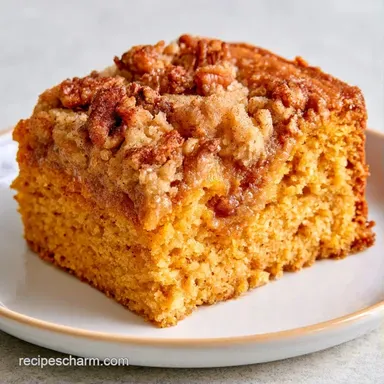 Pumpkin Crumb Cake with Sour Cream Recipe Card