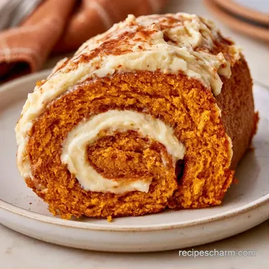Pumpkin Roll Cake in 35 Minutes Recipe Card