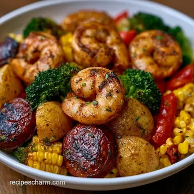 Cajun Shrimp with Andouille Sausage Recipe Card