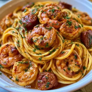 Spicy Cajun Shrimp Pasta in 30 Minutes Recipe Card