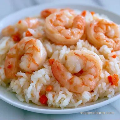 One-Pot Shrimp Rice for 4 Servings Recipe Card