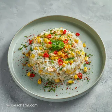 Street Corn Chicken Rice Bowl for 4 Servings Recipe Card