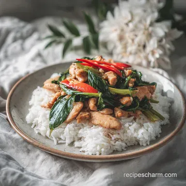Thai Basil Chicken Recipe in 15 Minutes for 2 Servings