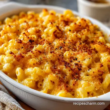 Baked Mac and Cheese for 8 Servings: Velvety and Golden