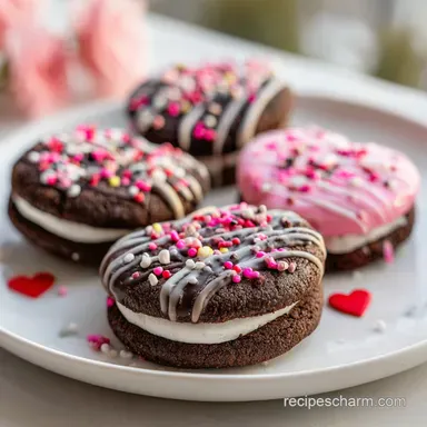 Valentines Day Oreo MMs Cookies: 25 Minute Tender Batch Recipe Card
