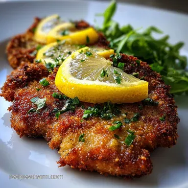 Veal Cutlet Recipe with Lemon for 4 Servings