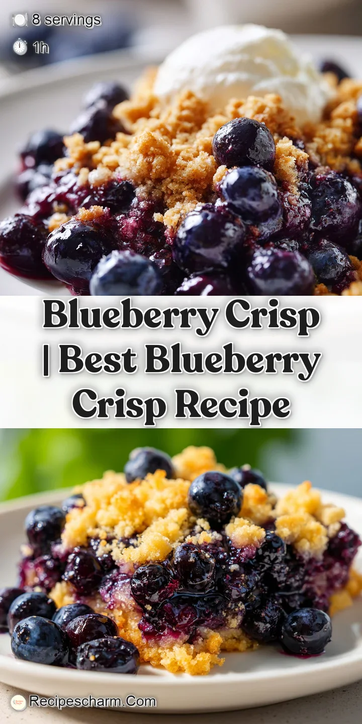 Close-up of glistening purple blueberries peeking through a crunchy, buttered oat crust with toasted edges.