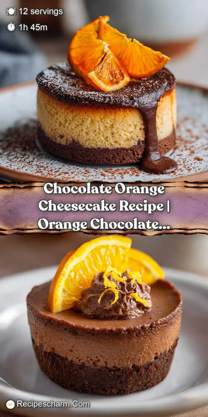 Close-up on a glistening ganache glaze over a slice of chocolate orange cheesecake, hinting at the creamy texture underneath.