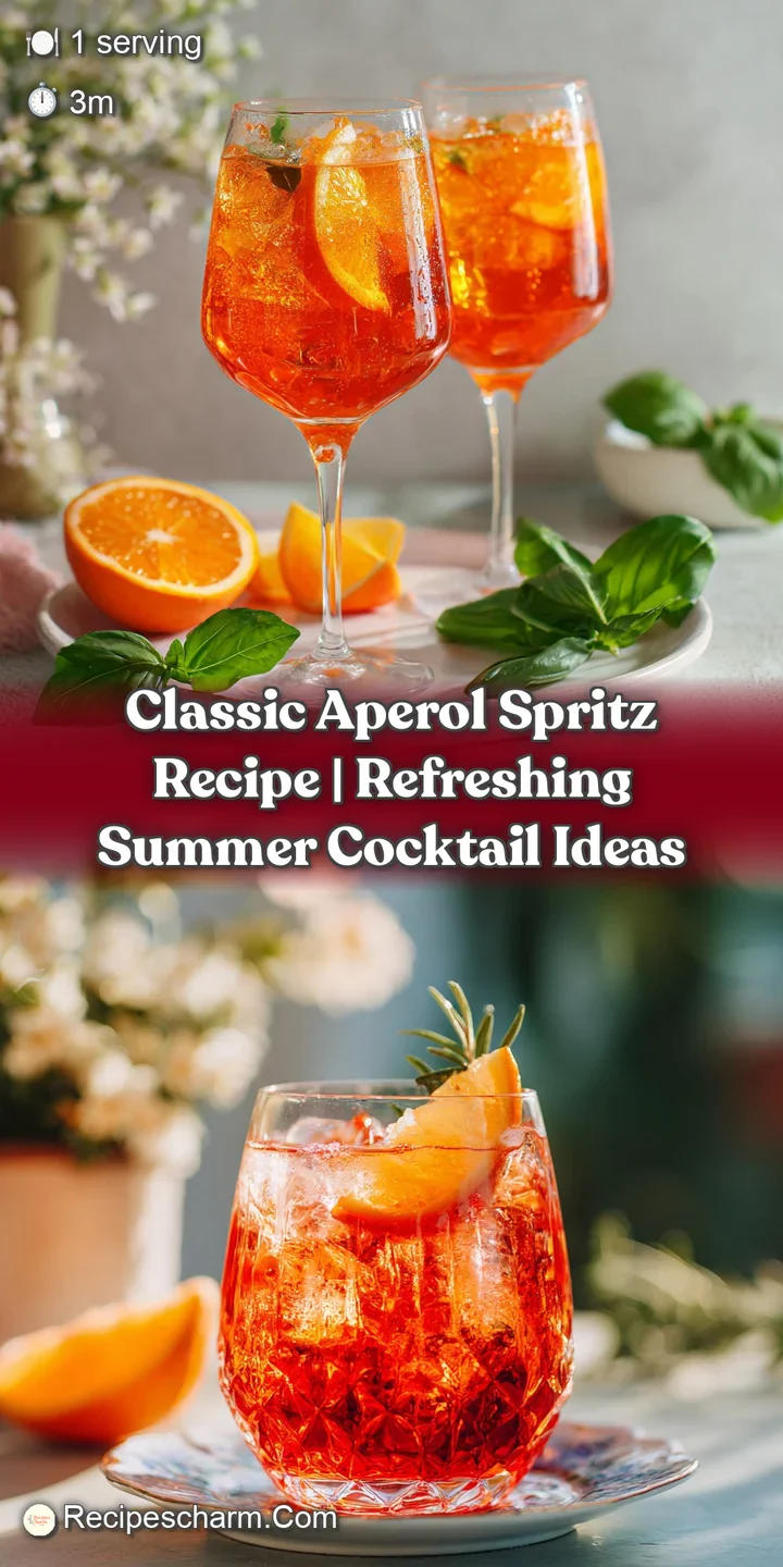 Close-up of a bubbly Aperol Spritz, with glistening ice, a bright orange slice, and condensation on the glass.