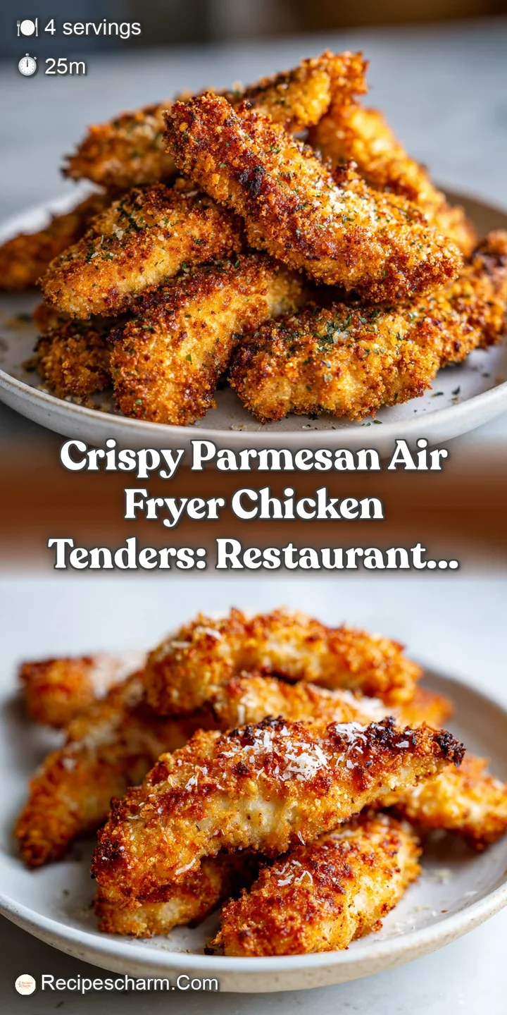 Close-up of a perfectly golden and crunchy parmesan chicken tender, showcasing its irresistible texture and tempting flavor.