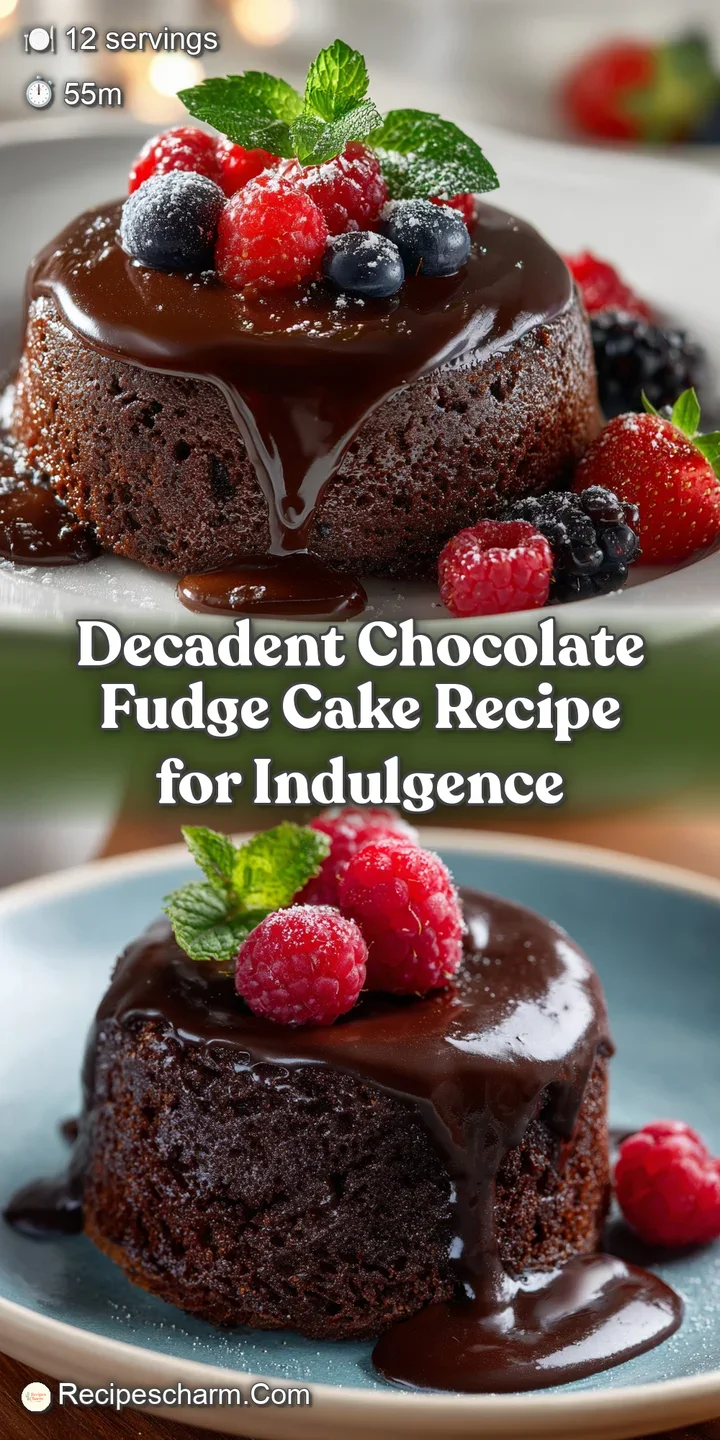 Close-up of intensely chocolatey fudge cake; moist crumb glistens under a thick layer of decadent frosting.