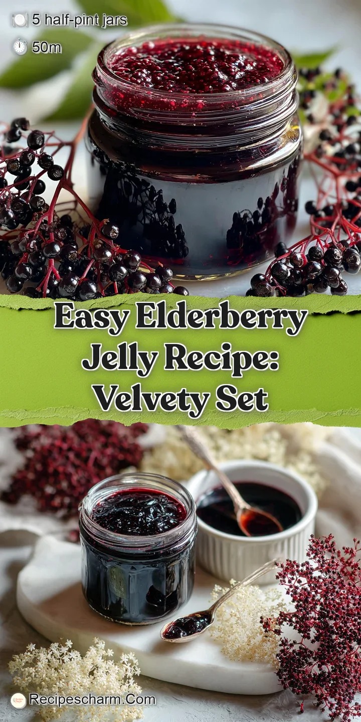 Close-up of rich, dark elderberry jelly. Tiny air bubbles suspended within the translucent, vibrant purple preserve. Sweet...